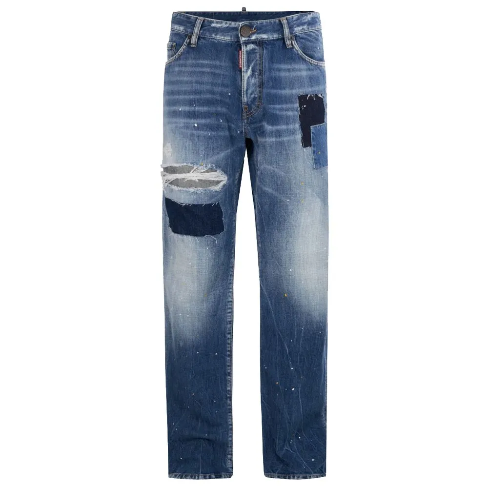 Blue Cotton Jeans & Pant