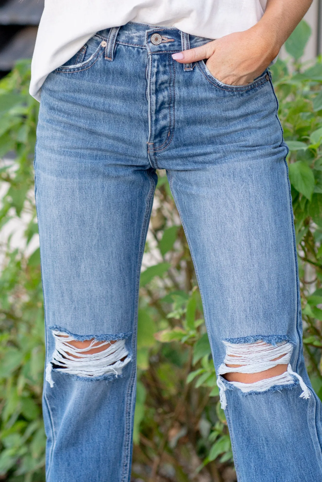 Blue Dixon Ultra High Rise 90's Boyfriend Jeans