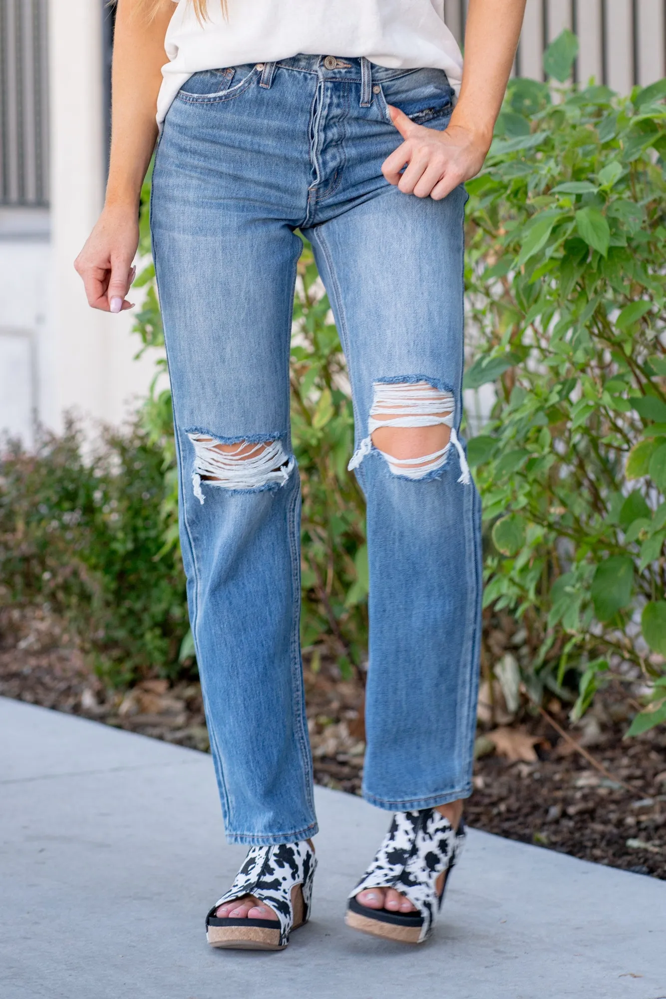 Blue Dixon Ultra High Rise 90's Boyfriend Jeans