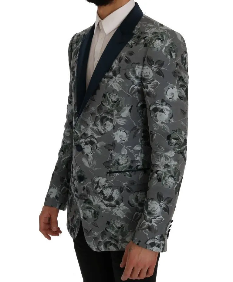 Blue Floral MARTINI Slim Fit Blazer Jacket