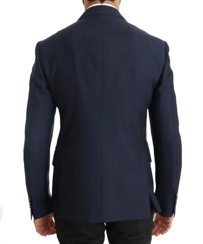 Blue Roses Embroidered Blazer
