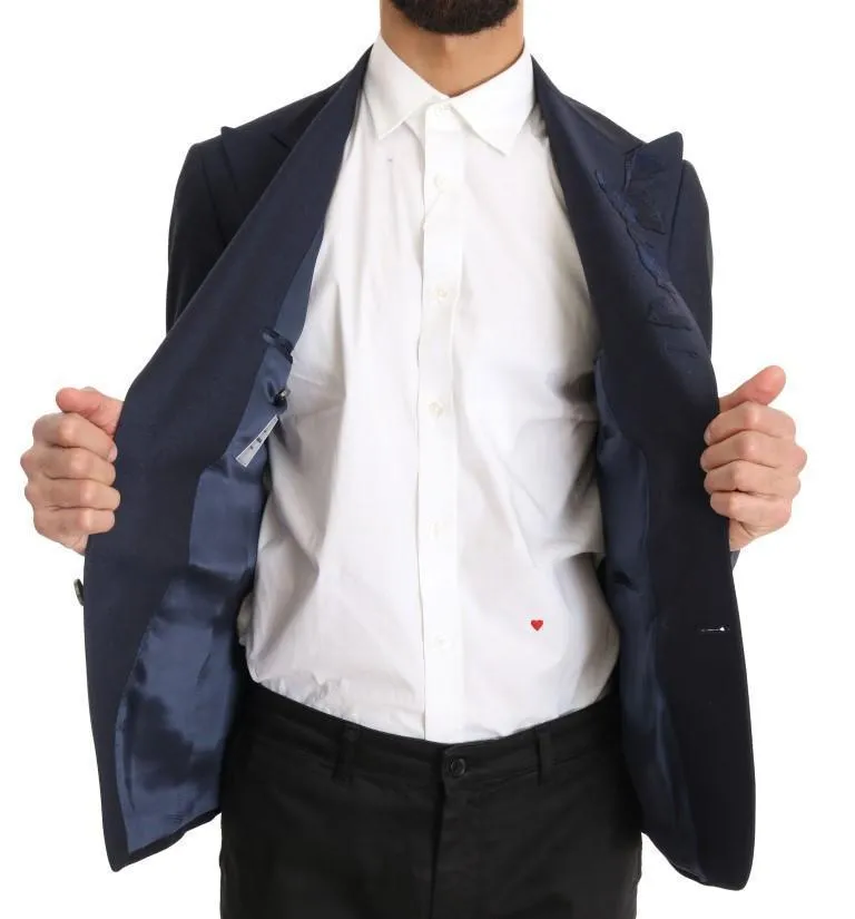 Blue Roses Embroidered Blazer