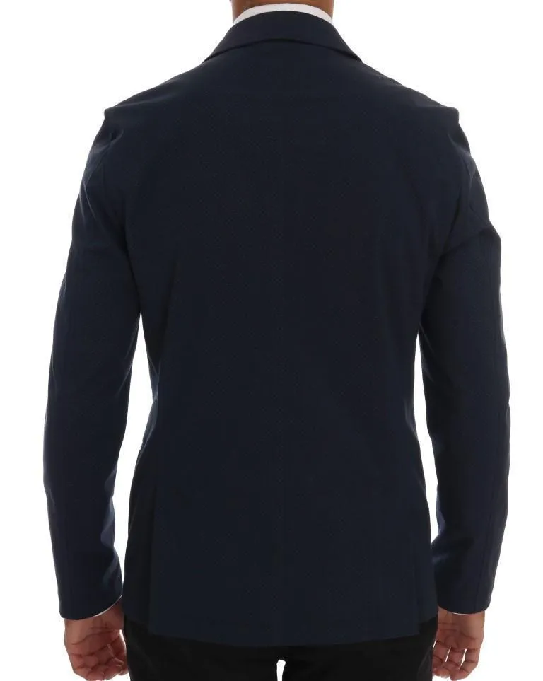 Blue Stretch Slim Fit Blazer Jacket