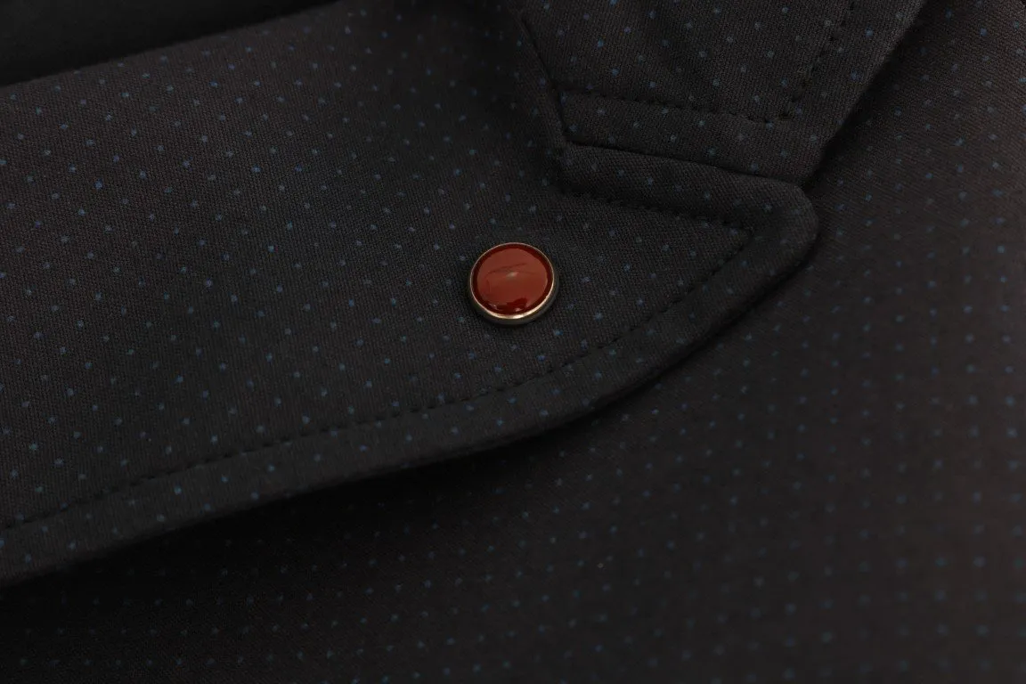 Blue Stretch Slim Fit Blazer Jacket