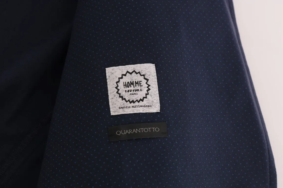 Blue Stretch Slim Fit Blazer Jacket