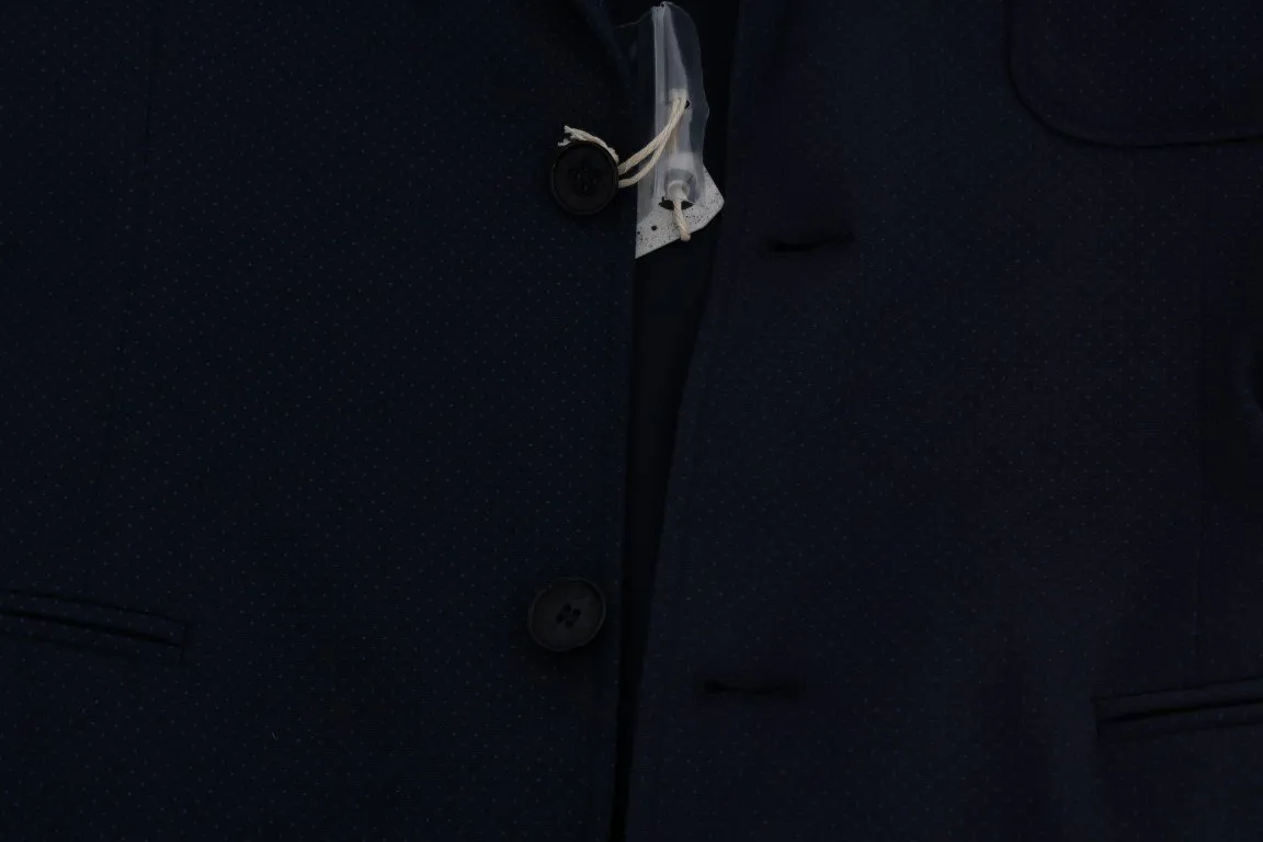 Blue Stretch Slim Fit Blazer Jacket