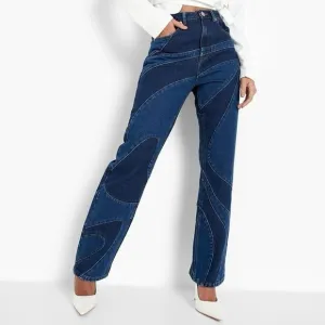 boohoo swirl denim jeans