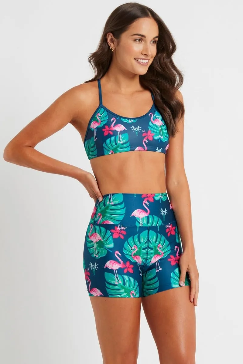 Booty Shorts in Flamingo