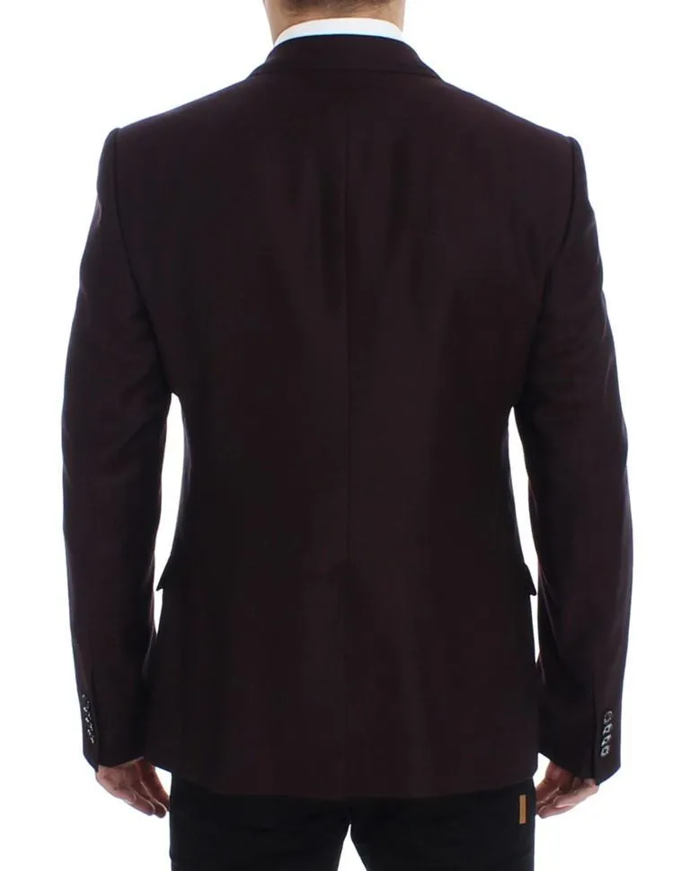 Bordeaux wool slim fit blazer