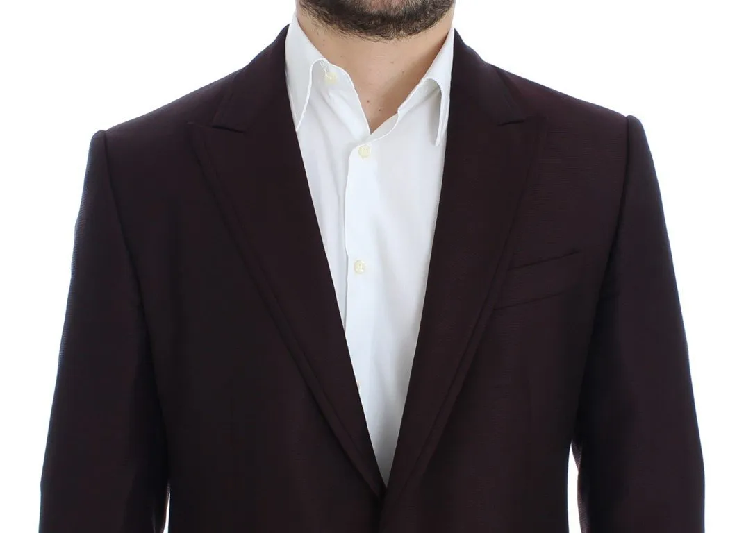 Bordeaux wool slim fit blazer