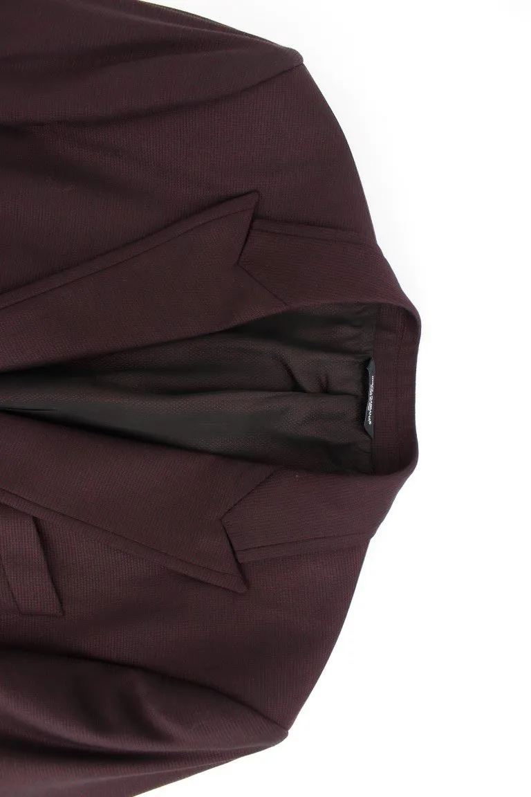 Bordeaux wool slim fit blazer