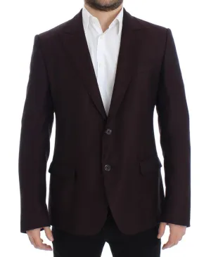 Bordeaux wool slim fit blazer