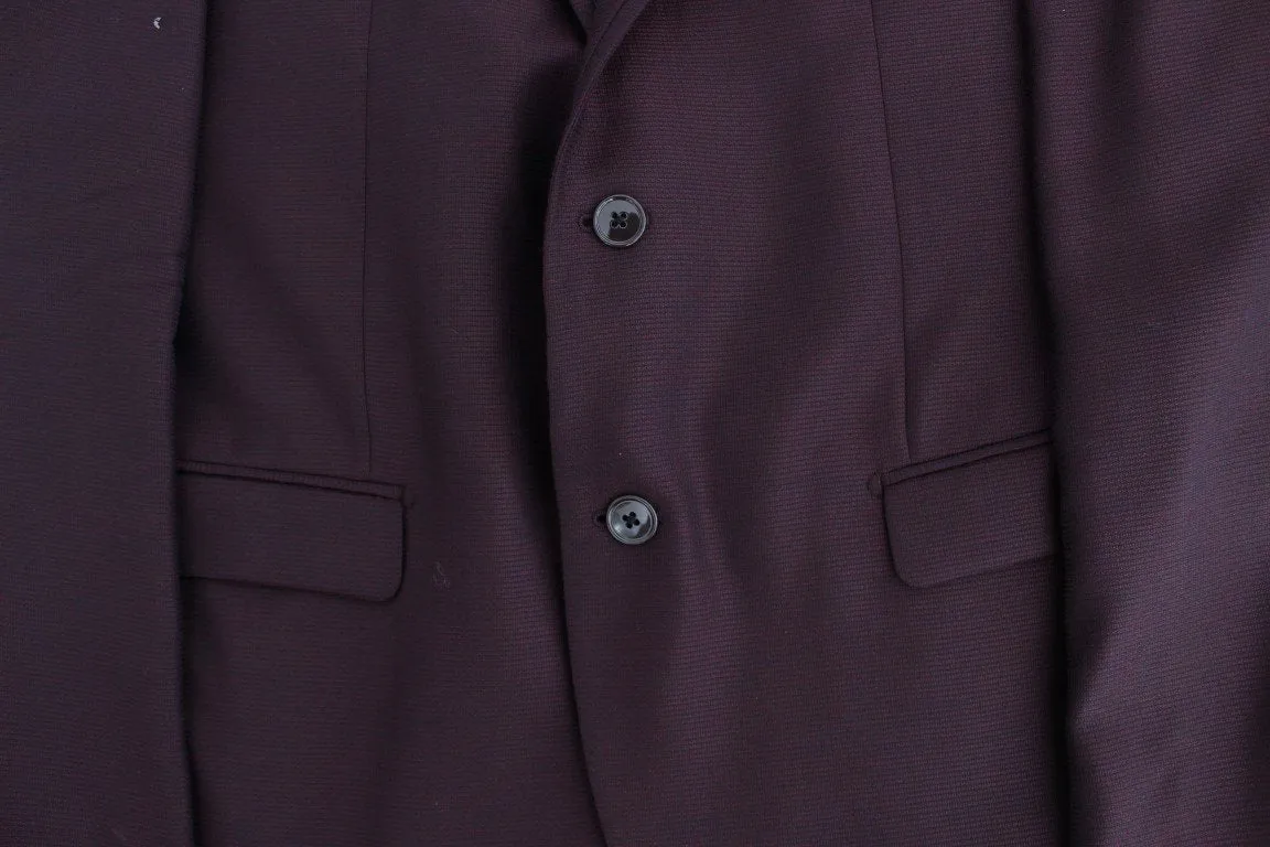 Bordeaux wool slim fit blazer