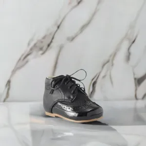 Boys Black Brogue Boot