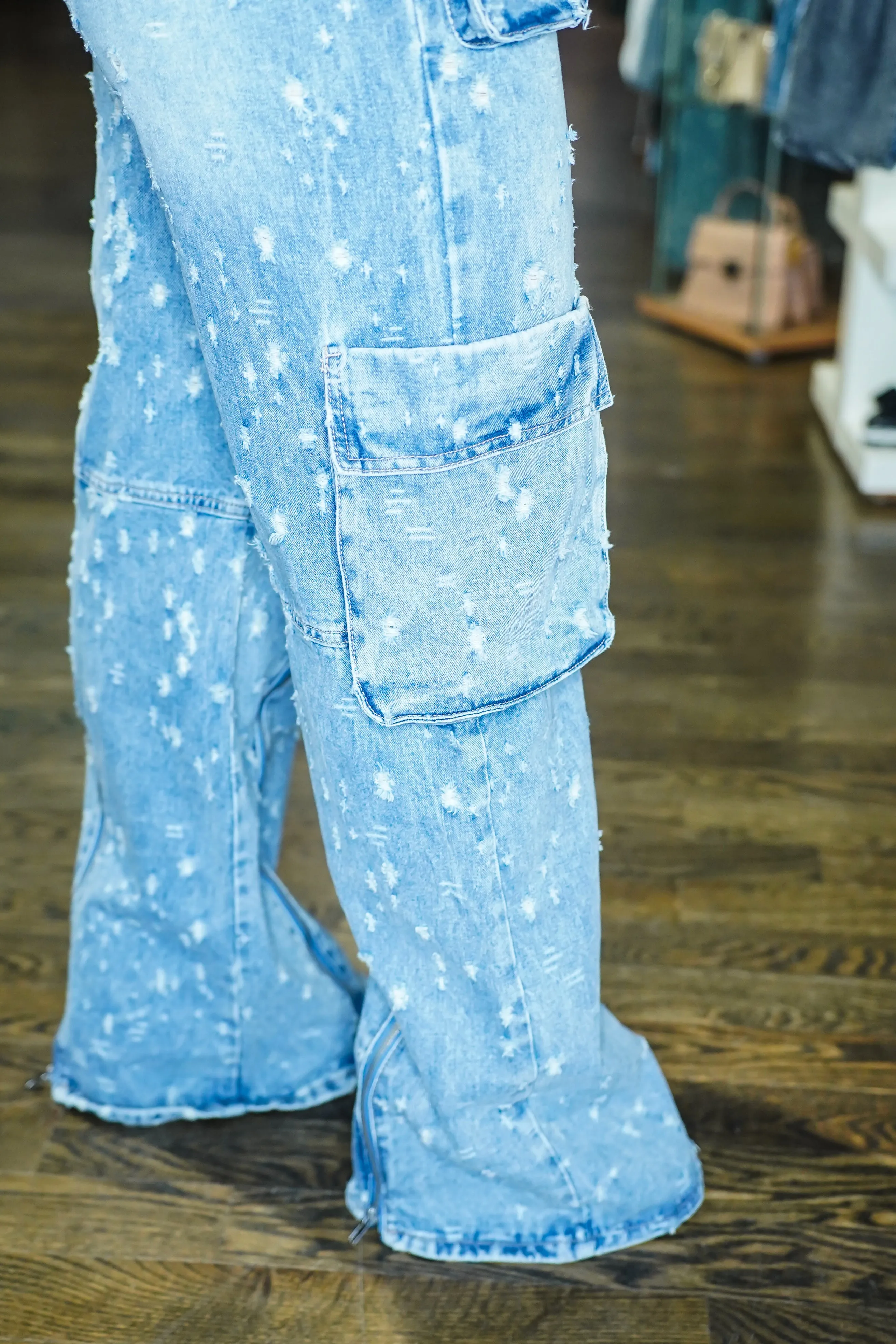 Break The Mold Distressed Out Jeans