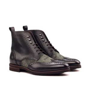 Brogue Boot • Black & Camo