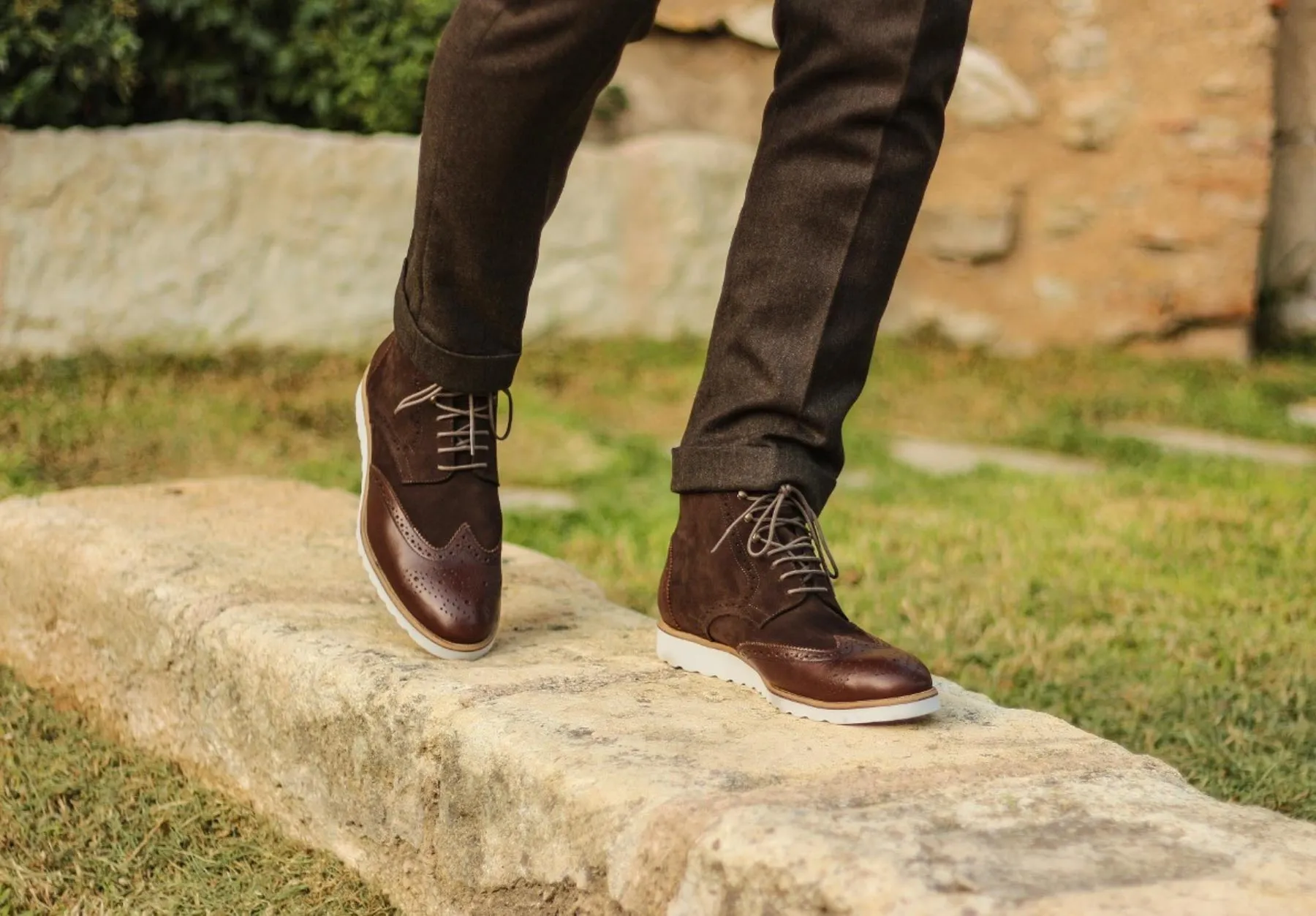 Brogue Boot • Brown Lux Suede