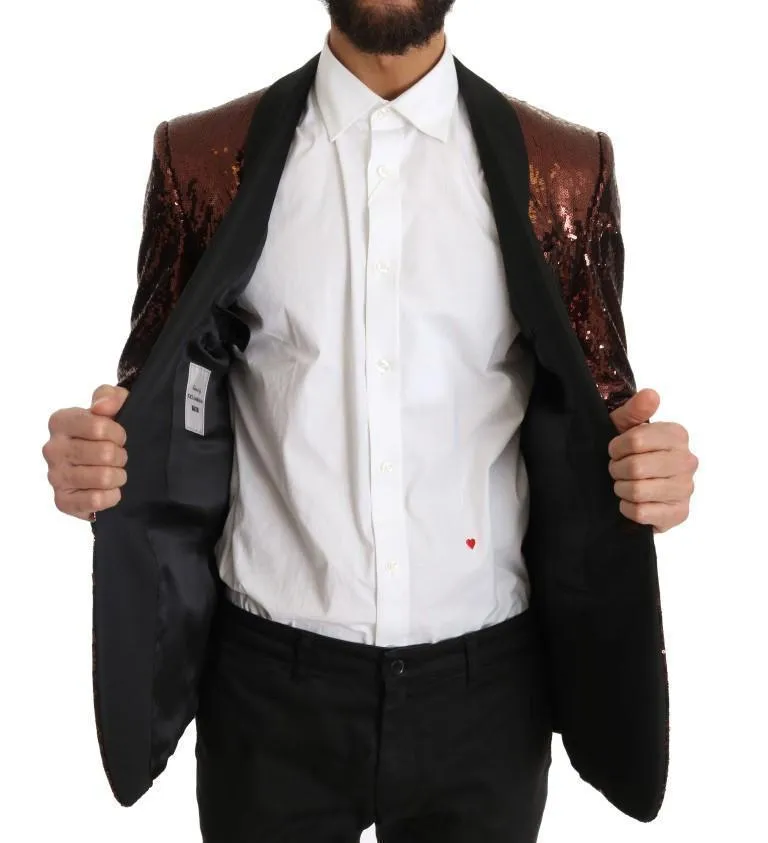Bronze Sequined Slim MARTINI Blazer
