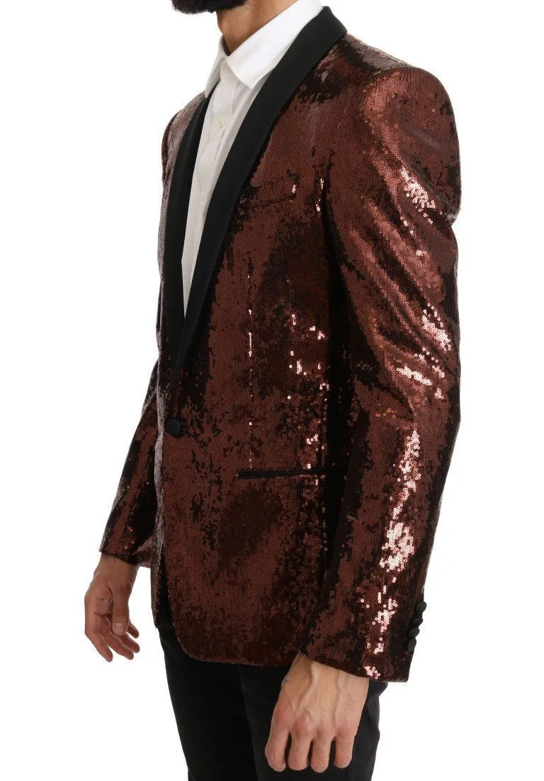 Bronze Sequined Slim MARTINI Blazer