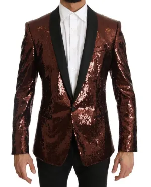 Bronze Sequined Slim MARTINI Blazer
