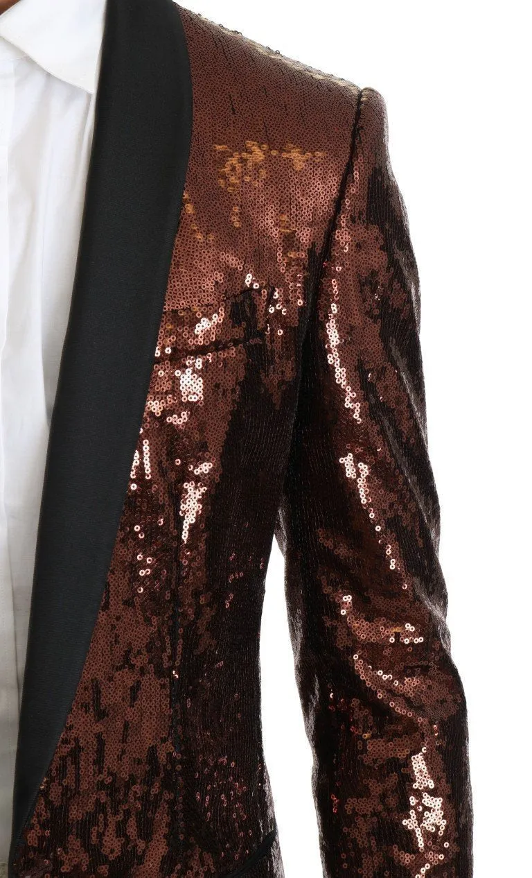 Bronze Sequined Slim MARTINI Blazer