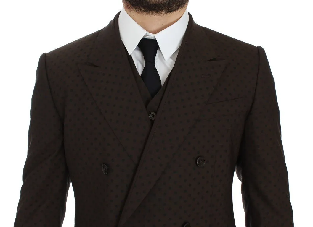 Brown Slim Fit Wool Stretch Blazer
