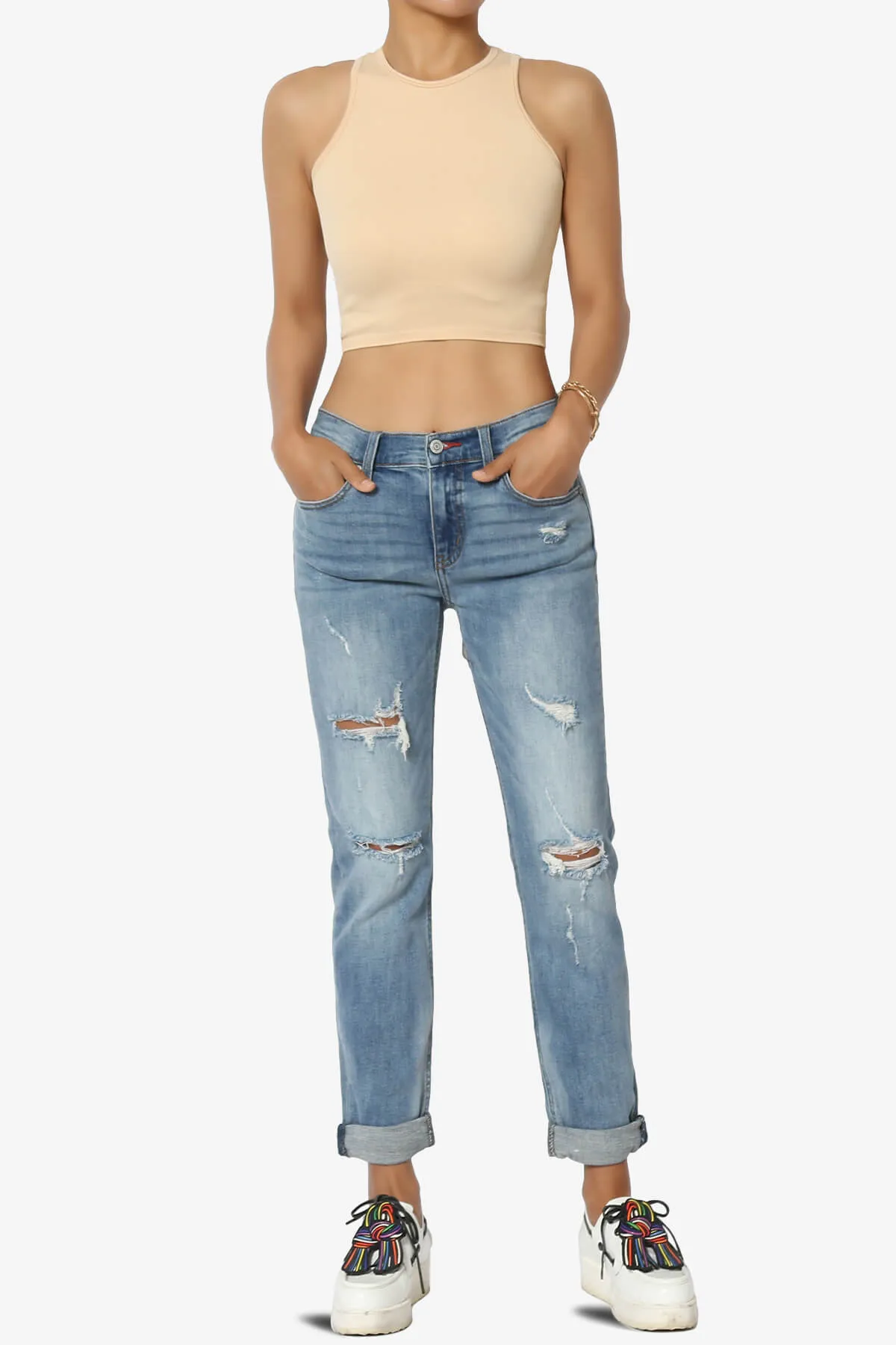 Caitlin Distressed Boyfriend Jeans