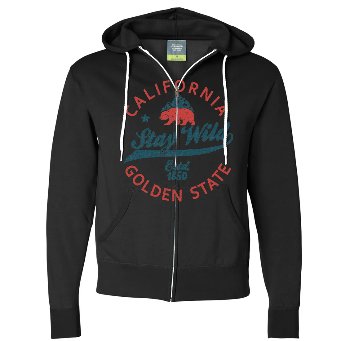 California Stay Wild Zip-Up Hoodie