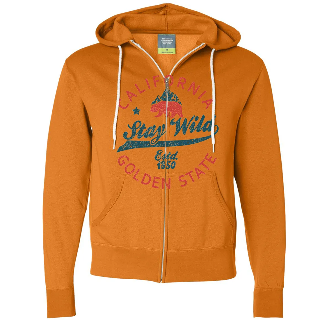 California Stay Wild Zip-Up Hoodie