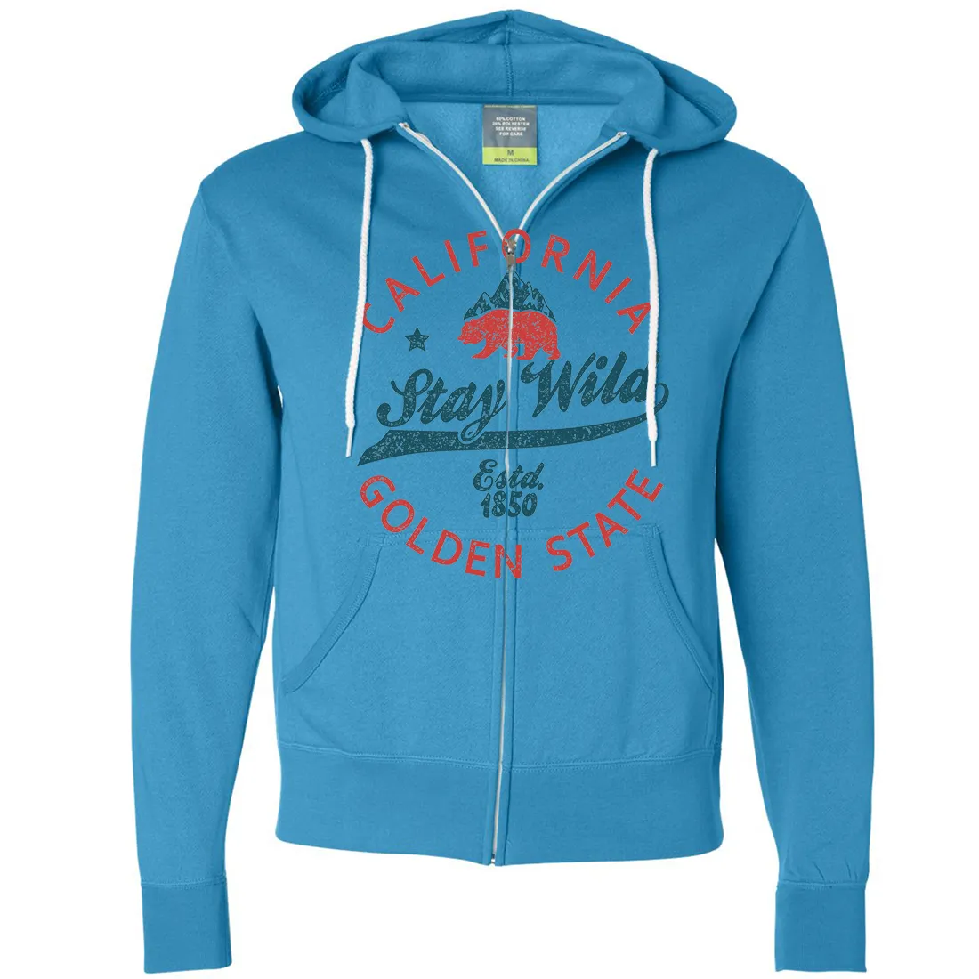California Stay Wild Zip-Up Hoodie