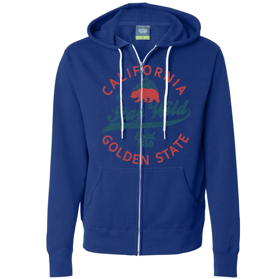 California Stay Wild Zip-Up Hoodie