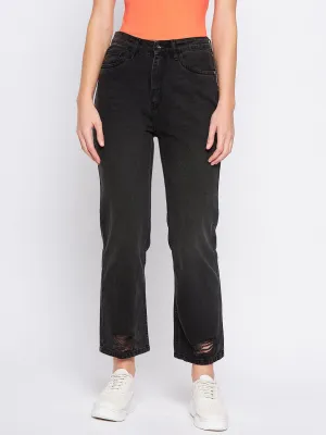 Camla Barcelona Black Distressed Boyfriend Fit Jeans