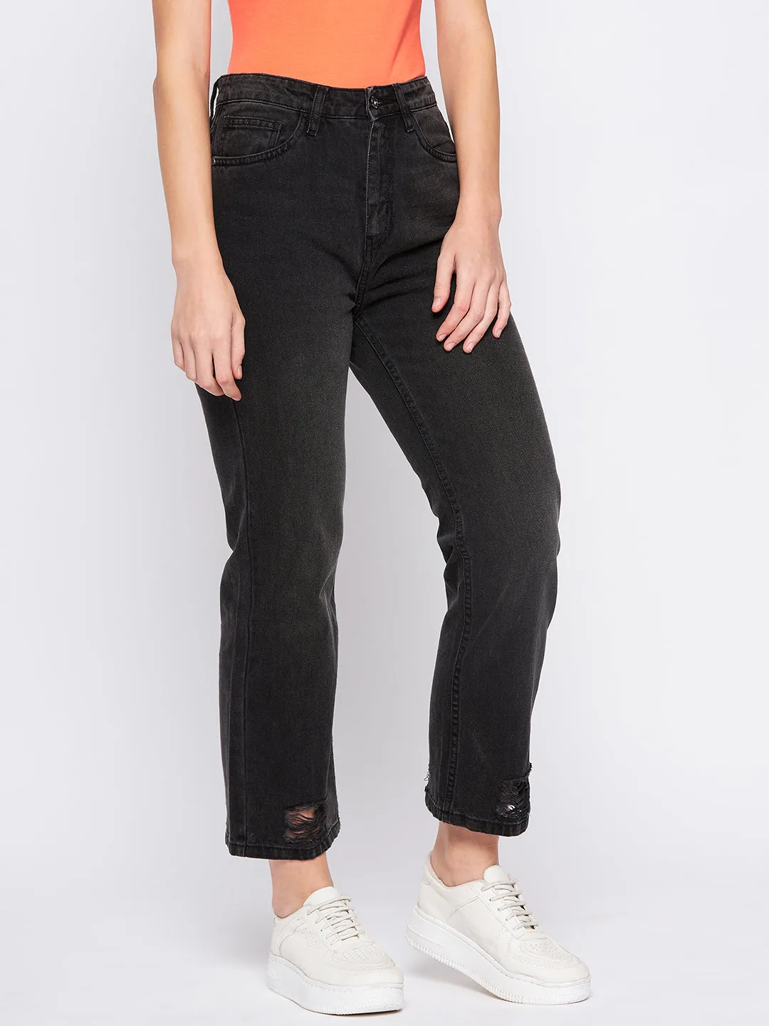 Camla Barcelona Black Distressed Boyfriend Fit Jeans