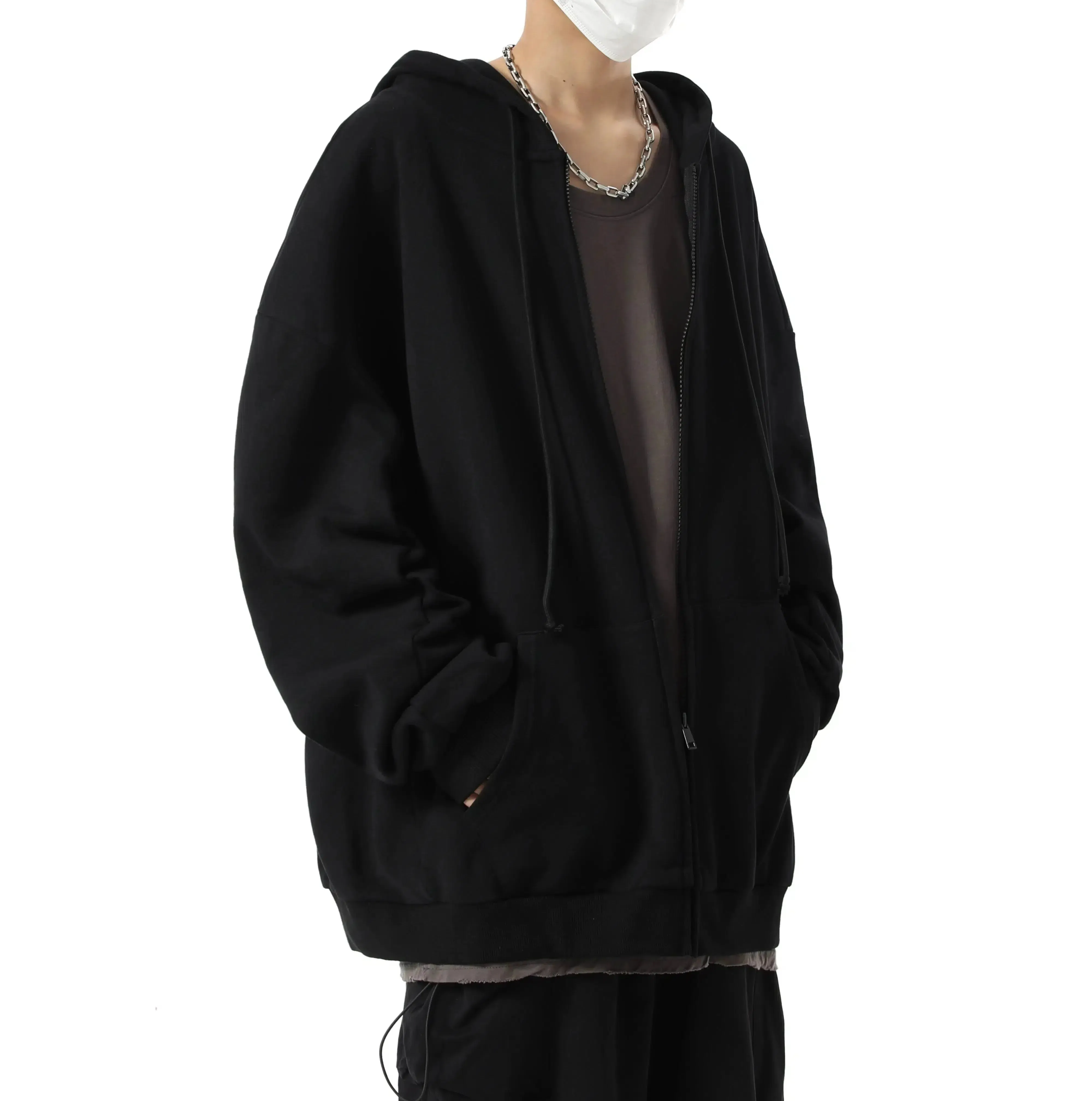 Casual Hooded Zip-Up Jacket