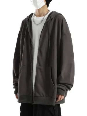 Casual Hooded Zip-Up Jacket