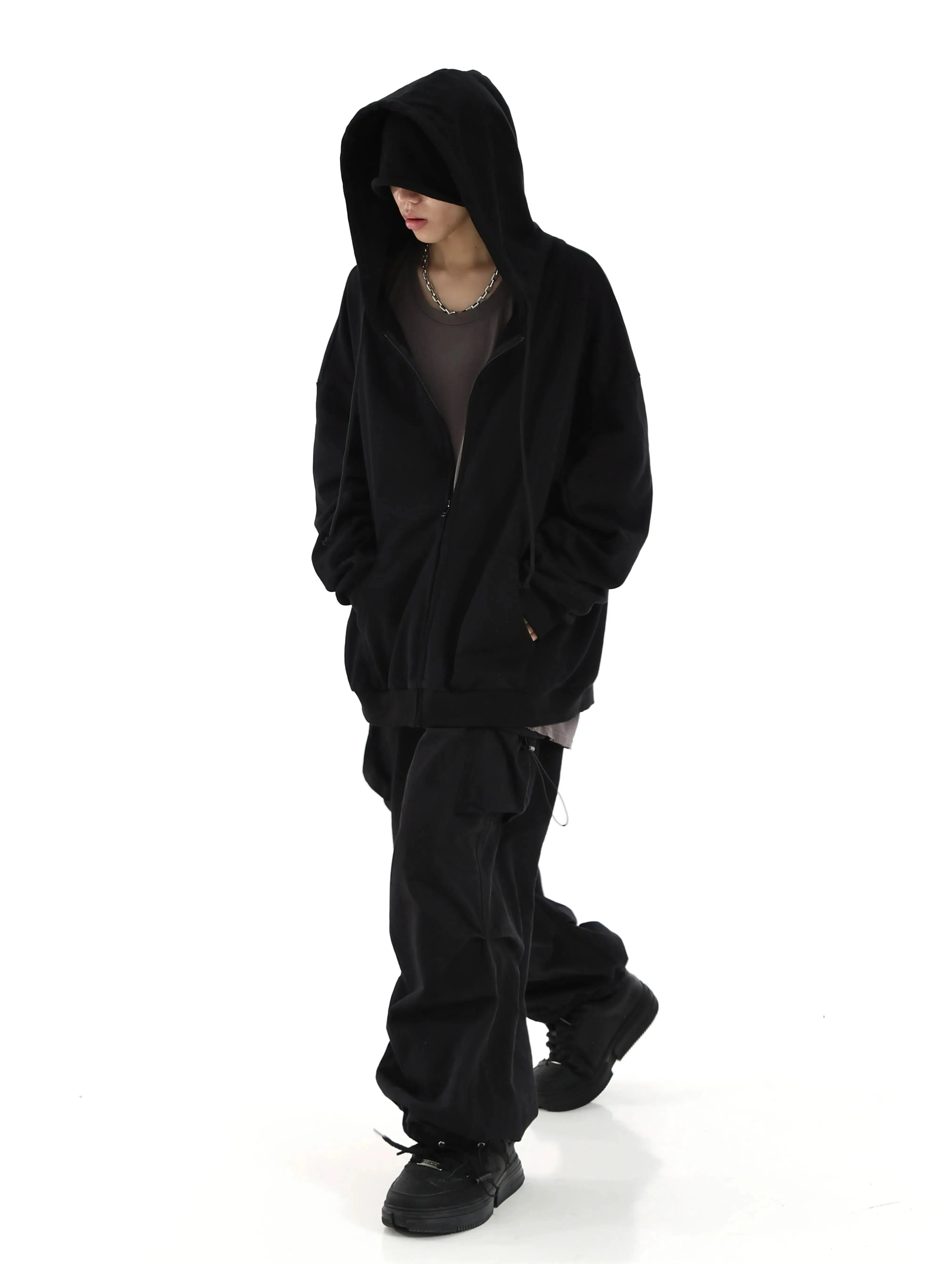 Casual Hooded Zip-Up Jacket