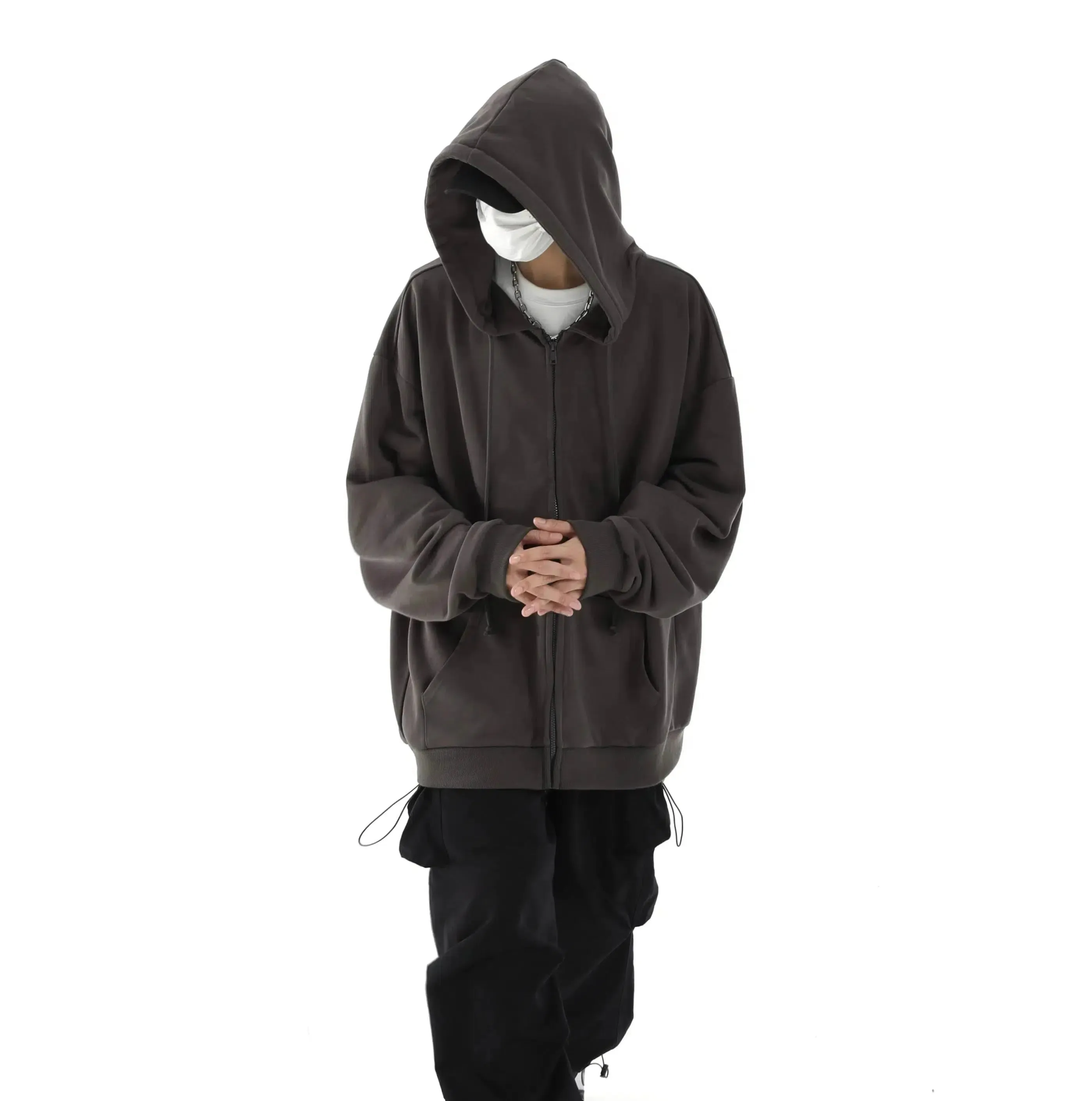 Casual Hooded Zip-Up Jacket