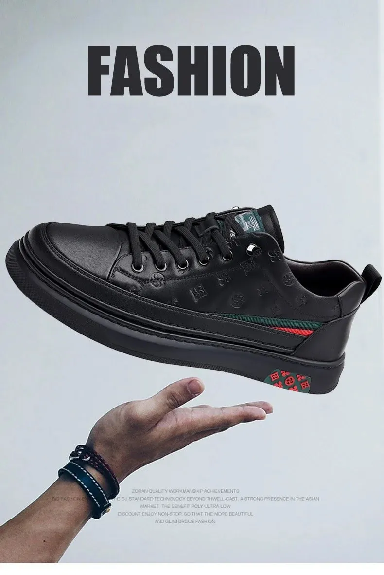 Chaussures de luxe surélevées de 5cm 2024 / 2024 Spring Men's Elevator Shoes Men Loafers White Soft Leather Moccasins Height Increased 5cm Taller Shoes Man Sneakers