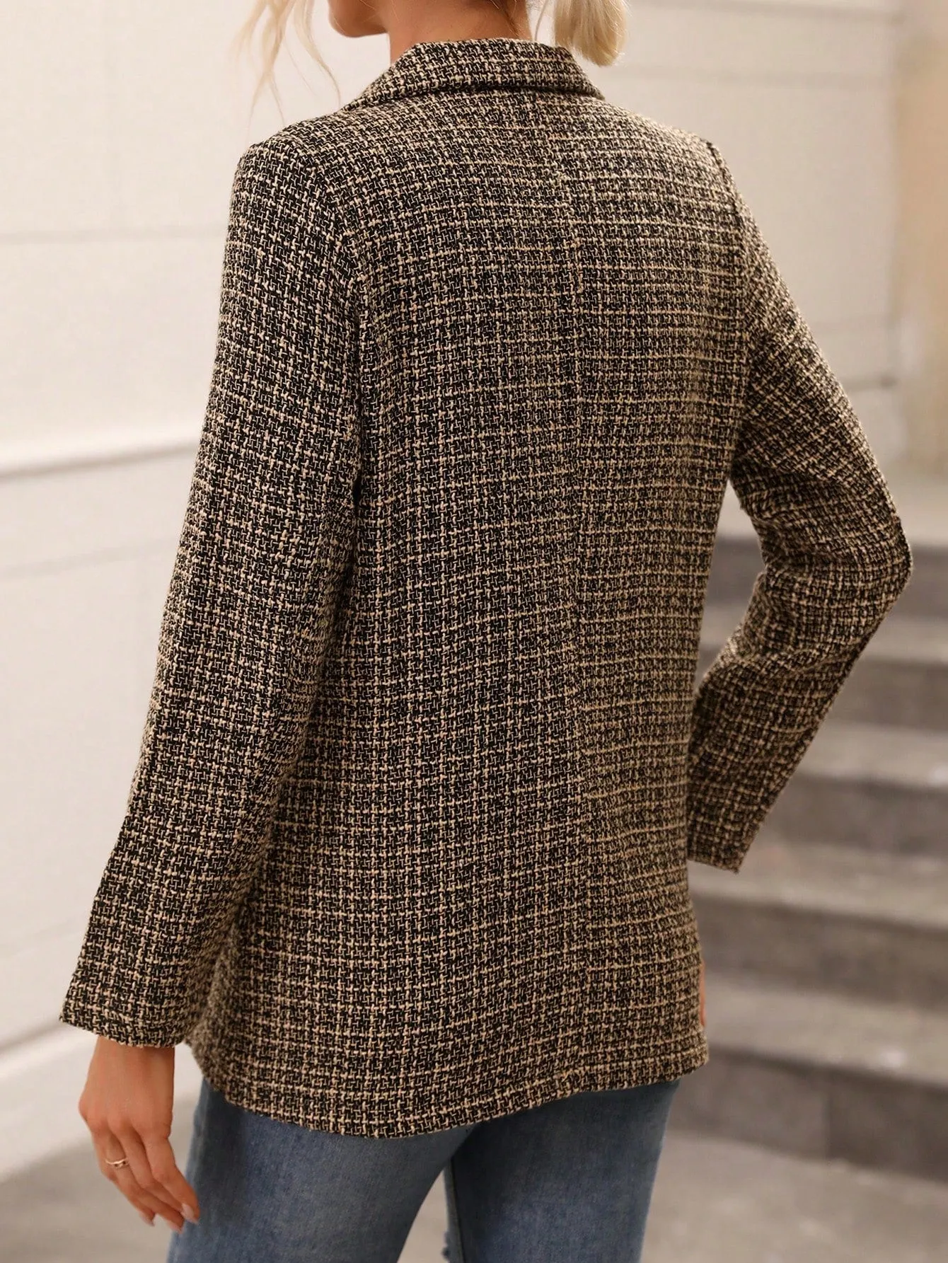 Cherry Vibes: Blazer de Tweed para Mujer en