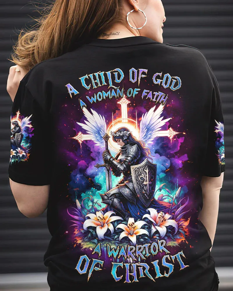 Christianartbag 3D T-Shirt For Women, A Warrior Of Christ Women's All Over Print Shirt, Christian Shirt, Faithful Fashion, 3D Printed Shirts for Christian Women, CABDS02221223