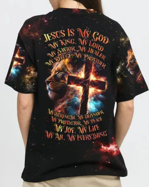 Christianartbag 3D T-Shirt For Women, Jesus Is My Everything Lion Women's All Over Print Shirt, Christian Shirt, Faithful Fashion, 3D Printed Shirts for Christian Women