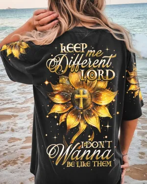 Christianartbag 3D T-Shirt For Women, Keep Me Different, Christian Shirt, Faithful Fashion, 3D Printed Shirts for Christian Women