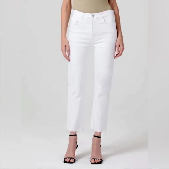 Citizens of Humanity Daphne Crop Jeans in Lucent White size 29