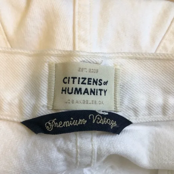 Citizens of Humanity Daphne Crop Jeans in Lucent White size 29