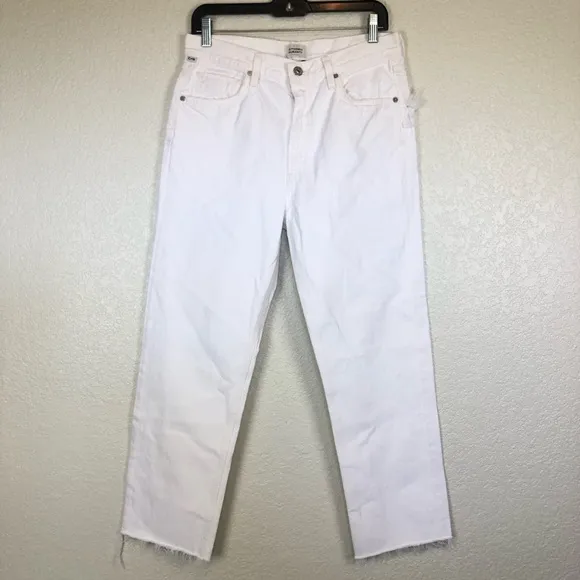Citizens of Humanity Daphne Crop Jeans in Lucent White size 29
