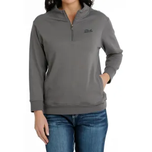 CLMAK7906002 Grey Womens Cinch Hoodie 1/4 Zip
