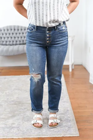 Colette Mid Rise Boyfriend Judy Blue Jeans
