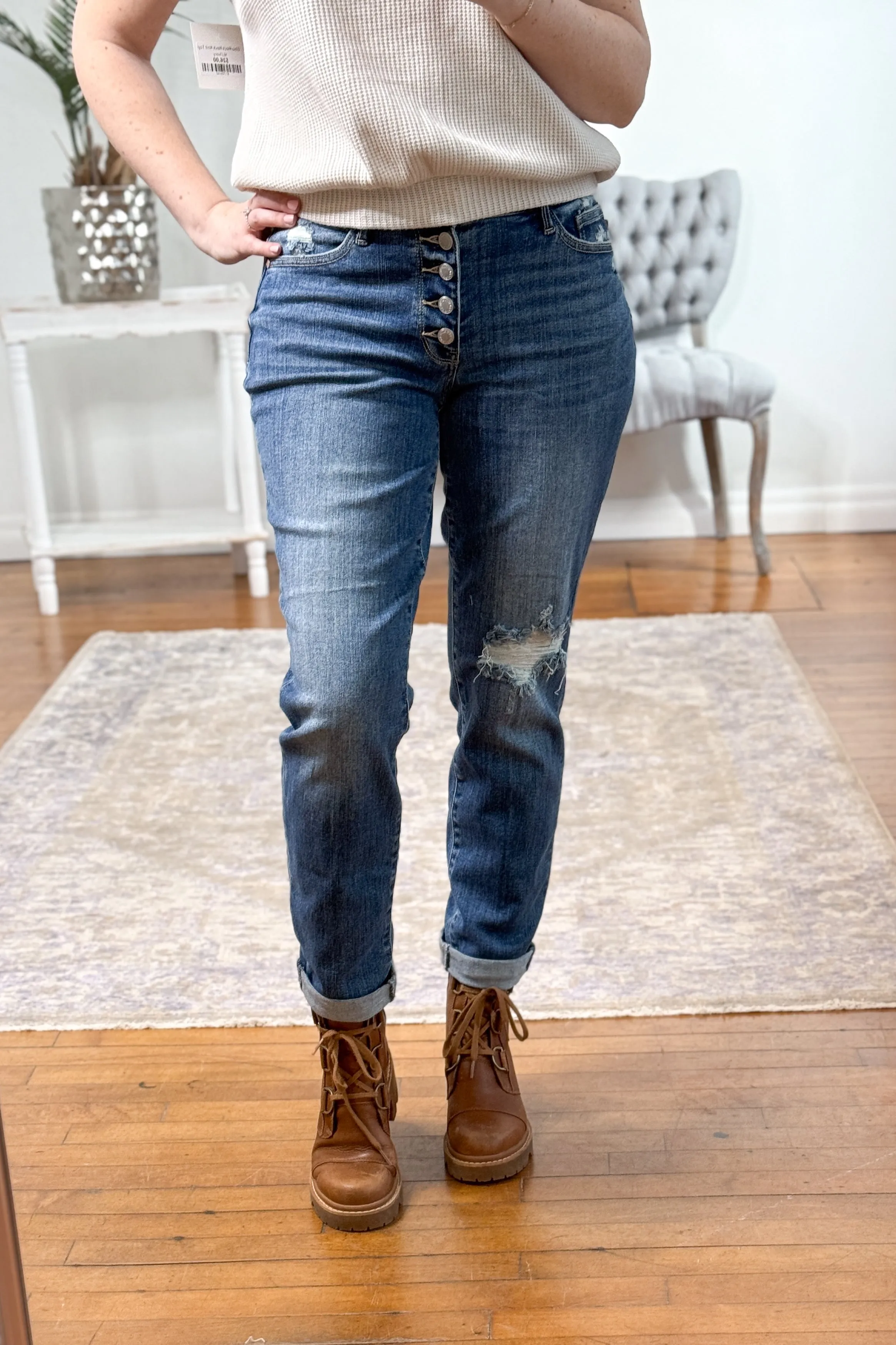 Colette Mid Rise Boyfriend Judy Blue Jeans