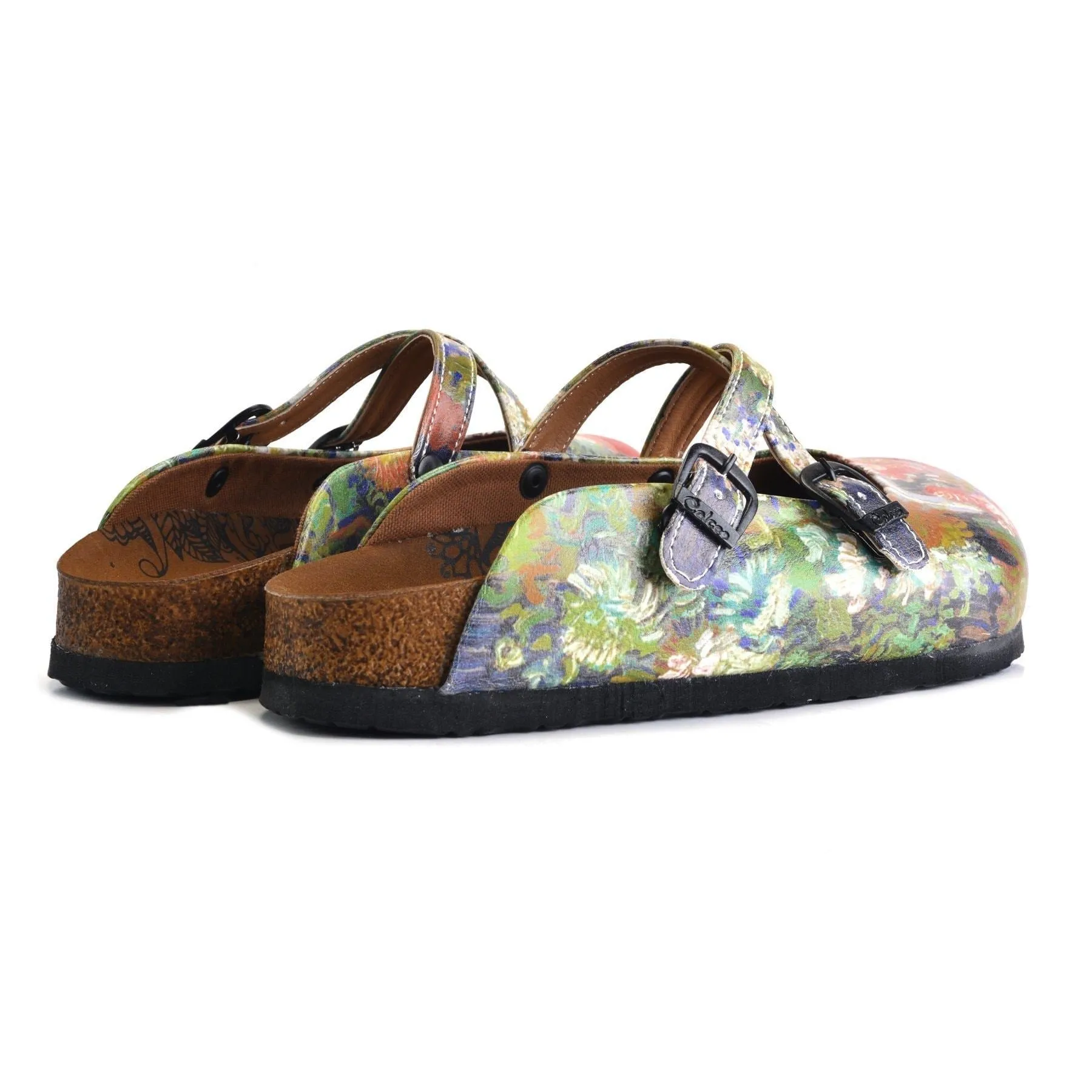 Colorful Rose Garden Patterned Clogs - WCAL159
