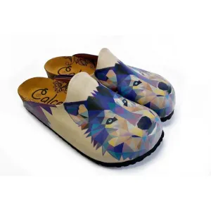 Colorful Wolf Patterned Clogs - CET102